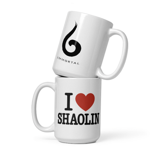 White "I Heart Shaolin" Mug